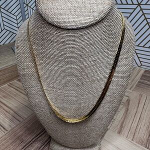 Elegant Gold Herringbone Necklace